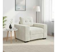 Ziaphsol Canapé-Fauteuil crème en Velours 100x78x80 cm avec Structure Robuste, Design Moderne, idéal pour Salon, Chambre ou Bureau, offrant Confort, Style et fonctionnalité pour Relaxation et détente