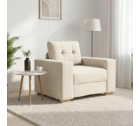 Ziaphsol Canapé-Fauteuil en Lin 100x78x80 cm, modulable, Convertible, avec Coffre de Rangement, Design scandinave Moderne, idéal pour Salon, Chambre ou Bureau, Tissu Naturel Respirant