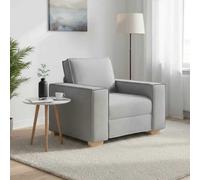 Ziaphsol Canapé Fauteuil Gris Nuage 60 cm Tissu Polyester Robuste pour Salon séjour Chambre Bureau Moderne ou Vintage avec Rangement déhoussable et Design modulable