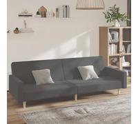 Ziaphsol Canapé-lit 2 places en tissu gris clair avec fonction couchage et coffre de lit extensible pour salon, bureau, salon, design scandinave moderne, confortable, durable
