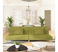 Ziaphsol Canapé-lit 2 Places Vert en Tissu avec Deux oreillers, Convertible, modulable, idéal pour Salon, Chambre ou Bureau, Facile à Transformer en lit Double pour Un Espace détente Pratique