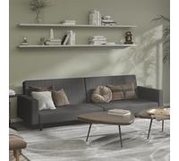 Ziaphsol Canapé-lit à 2 Places Gris foncé en Velours modulable Convertible en lit Double avec Coffre de Rangement, idéal pour Salon, Chambre ou Bureau, Design scandinave Moderne