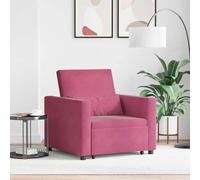 Ziaphsol Canapé-lit Convertible 3 en 1 avec Roues en Velours Bordeaux, Fauteuil et Sofa Design pour Salon Chambre Bureau, Facile à Transformer, avec Dossier réglable et Structure en Acier