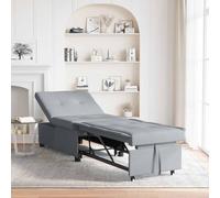 Ziaphsol Canapé-lit extensible gris clair 194 x 50 x 82 cm en tissu avec fonction couchage et coffre de lit pour salon et chambre d'amis, design scandinave moderne, housse en tissu durable