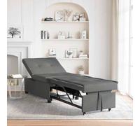 Ziaphsol Canapé-lit extensible gris foncé 194 x 50 x 82 cm en tissu avec fonction couchage et coffre de lit pour salon, bureau, salon, design scandinave moderne, confortable, durable, pour invités