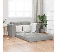 Ziaphsol Canapé-lit Gris Clair 148 x 71 x 83 cm en Velours, Convertible modulable avec Coffre de Rangement, idéal pour Salon, Chambre ou Bureau, Design Moderne et Confortable