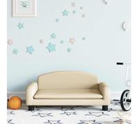 Ziaphsol Canapé pour enfant en tissu crème 70 x 45 x 30 cm, rembourrage en mousse avec cadre en pin pour chambre d'enfant, mobilier pour jouer, s'asseoir et se reposer