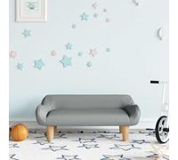 Ziaphsol Canapé pour enfant gris clair 70 x 40 x 24 cm - Housse en tissu - Rembourrage en mousse - Cadre en bois de pin - Mini salon de repos pour enfants de 3 à 6 ans