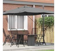 Ziaphsol Cantilever Roma Parasol anthracite 351 x 250 x 260 cm, protection UV, polyester, rotatif à 360 °, inclinable, manivelle réglable pour jardin et terrasse