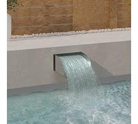 Ziaphsol Cascade 30x34x14 cm en Acier Inoxydable 304 pour Bassin, Jardin, intérieur ou extérieur, décoration Zen, Relaxation, Ambiance, étang, Patio et terrasse