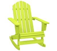 Ziaphsol Chaise à Bascule de Jardin Adirondack en Bois Massif de Sapin Vert, Fauteuil extérieur Ergonomique pour Patio terrasse Balcon, capacité 110 kg, idéal pour détente et Repas en Plein air