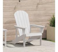 Ziaphsol Chaise Adirondack blanche - 82 x 74 x 92 cm - En polyéthylène haute densité - Pour jardin, terrasse et balcon - Empilable et stable - Avec accoudoirs, dossier et assise confortable pour se