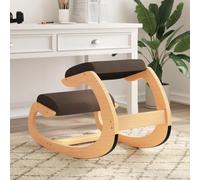 Ziaphsol Chaise Assis-Genoux Marron 55x84x55 cm en contreplaqué de Bouleau avec Coussins Confortables pour Posture Ergonomique Bureau Maison Salle de Classe
