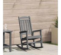 Ziaphsol Chaise Berçante de Jardin Gris Clair en HDPE 92 x 70 x 108 cm avec Accoudoirs, Dossier Inclinable, Confort Ergonomique pour Terrasse, Balcon, Piscine, Relaxation en Extérieur
