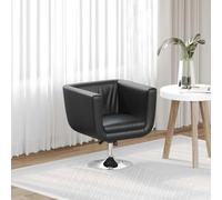 Ziaphsol Chaise de Bar pivotante en Similicuir Noir avec Dossier Ergonomique réglable en Hauteur pour Salon, Bureau ou Espace de détente, capacité 110 kg, Design Moderne et Robuste