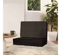 Ziaphsol Chaise de sol pliable noire, rembourrée en mousse, dossier réglable, 70 x 55 x 57 cm, position assise, pliable pour couché, 197 x 70 x 7 cm, pour salon