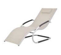 Ziaphsol Chaise longue avec coussin en aluminium et textilène pour jardin, terrasse, piscine, résistante aux intempéries et réglable, design ergonomique, pliable, longue durée pour la relaxation en