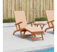 Ziaphsol Chaise longue de jardin pliable en bois d'acacia avec dossier réglable et repose-pieds intégré pour des heures de détente en plein air, peu encombrant, résistant aux intempéries, ergonomique