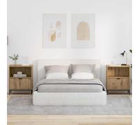 Ziaphsol Chêne Artisanal Modern Bedroom nightstand Set of Two with Storage Drawers and Shelves for Bedroom Lounge Or Dormitory, Sturdy Wood Engineering, Sl esign, Ideal for Adult Or Kids Room
