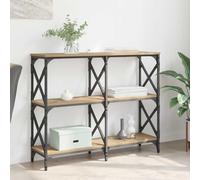 Ziaphsol Chêne Artisanal Modern Console Table 100 x 28 x 80.5 cm with Durable Engineered Wood Surface Sturdy Metal Frame and Adjustable Leveling Feet Ideal for Living Room Hallway Or entryway Decor