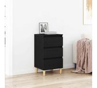 Ziaphsol Chêne Noir Bedside Cabinet 40 x 35 x 70 cm Engineered Wood Rustic nightstand with Drawer Storage for Bedroom Living Room Modern Vintage Design