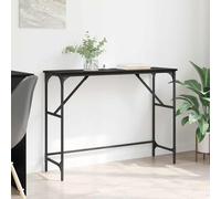 Ziaphsol Chêne Noir Industrial Console Table 100 x 32 x 75 cm with Engineered Wood Top Sturdy Steel Legs Modern Design for Hallway Living Room entryway and Home Decor