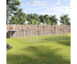 Ziaphsol Chenil en Acier argenté 25,41 m² avec Toit résistant à l'eau pour Chiens, Grande Cage de 550 x 550 x 110 cm, Porte sécurisée, Espace extérieur Durable pour Habitat, sécurité et Repos