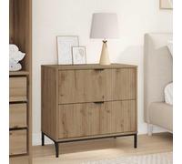 Ziaphsol Chevet en chêne Artisanal Moderne avec tiroirs, Meuble de Rangement élégant pour Chambre à Coucher, Style scandinave Industriel, Finition Mate, Dimensions 63,5 x 36 x 61 cm