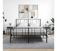 Ziaphsol Chevet Table Appoint 2 pcs Sonoma Gris Modern Bedroom Furniture with Storage and Adjustable Feet for Living Room and Bedroom Decor