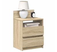 Ziaphsol Chevet Table Appoint 2 pcs with 2 Drawers Chêne Sonoma Modern Bedroom Nightstand 40x33x60 cm Durable Wood MDF Bedroom Storage Furniture