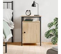 Ziaphsol Chevet Table Appoint Chêne Sonoma Bois d'Ingénierie 40x42x60 cm avec Rangement et Design Scandinave Industriel Modern Vintage pour Chambre Salon Dortoir Adulte Enfant
