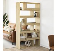 Ziaphsol Cloison de séparation en Bois d'ingénierie chêne Sonoma avec 12 étagères Grand Espace de Rangement décoratif pour Salon Bureau Chambre et pièce à Vivre