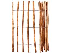 Ziaphsol Clôture de jardin naturelle en noisetier - 120 x 250 cm - Protection contre le vent - Lattes en bois - Éléments de clôture pour terrasse, balcon, délimitation et barrière en extérieur