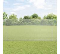 Ziaphsol Clôture en fil soudé acier galvanisé 10 x 1,5 m avec poteaux 2,7 x 200 cm kit complet pour jardin terrasse balcon séparation intimité résistance aux intempéries fixation facile