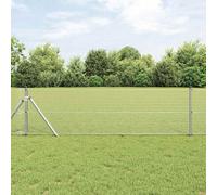 Ziaphsol Clôture en fil soudé argent durable 5000 x 80 cm pour jardin terrasse extérieur avec panneau grillage rigide séparateur palissade occultant