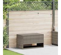 Ziaphsol Coffre à coussins d'extérieur gris en poly rotin, 100 x 55 x 55,5 cm, sac intérieur imperméable, acier revêtu par pulvérisation, pour balcon, terrasse, piscine, ordre et espace de rangement