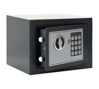 Ziaphsol Coffre-Fort numérique Gris foncé 23 x 17 x 17 cm en Acier Robuste avec Serrure électronique, idéal pour Maison et Bureau, sécurisé Contre vol, feu, Eau, doté d’Un Code ou Empreinte