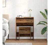 Ziaphsol Coiffeuse Bois Ancien 60 x 40 x 75 cm Bois d'ingénierie Meuble de Rangement Moderne avec tiroirs pour Chambre Dressing Salle de Bain
