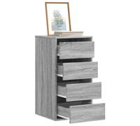 Ziaphsol Commode d'angle en Bois d'ingénierie Gris Sonoma 40x41x76 cm Meuble de Rangement avec 4 tiroirs pour Chambre Salon entrée Bureau