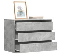 Ziaphsol Commode d'angle Gris béton 80x41x58 cm en Bois d'ingénierie avec 3 tiroirs, Meuble de Rangement Pratique pour Chambre, Salon, entrée ou Bureau, idéal pour Organiser vêtements