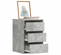 Ziaphsol Commode d'angle Gris béton en Bois d'ingénierie 40x41x58 cm avec 3 tiroirs pour Chambre Salon entrée Bureau Meuble Rangement Pratique