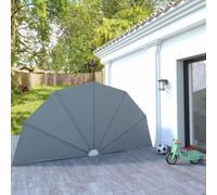 Ziaphsol Compartiments latéraux de terrasse pliables gris 200 cm, résistant aux UV, imperméable, cadre en acier revêtu par pulvérisation, idéal pour balcon, jardin, brise-vue