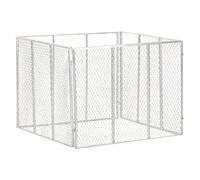 Ziaphsol Composteur de jardin en fer galvanisé - 100 x 100 x 77 cm - Bac à compost pour feuilles, déchets de cuisine et coupes vertes avec ventilation pour la pourriture