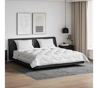 Ziaphsol Couette avec Oreiller 3 pièces Blanc Microfibre pour Chambre Moderne, Linge de lit Doux, Ensemble Tout Saison, Design matelassé à Points carrés, idéal pour Dormir paisiblement