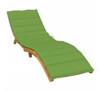 Ziaphsol Coussin pour chaise longue - Vert chiné - 200 x 60 x 4 cm - En tissu polyester avec fibre de mousse - Bandes antidérapantes - Pour jardin, terrasse, extérieur et intérieur - Confort
