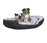 Ziaphsol Coussin réversible Lavable pour Chien Gris et Noir 150x120x25cm avec Rembourrage antidérapant, Facile à Plier et Ranger, idéal pour Le Repos, la Maison, Le Salon ou en Voyage