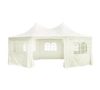 Ziaphsol Couverture de Tente de réception extérieure en Polyester avec enduction PVC, Dimensions 6 x 4,4 m, Panneaux latéraux individuels, idéale pour événements en Jardin ou Patio