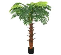 Ziaphsol Cycas Palmier artificiel dans un pot noir, 160 cm de hauteur, 28 feuilles, décoration réaliste pour salon, bureau et réception, vert facile d'entretien, pour l'intérieur et l'extérieur