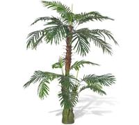 Ziaphsol Cycas Palmier artificiel de 150 cm de haut en plastique PEVA et fil de fer, 25 cônes pour décoration dans le salon, le bureau, le balcon, l'intérieur et l'extérieur