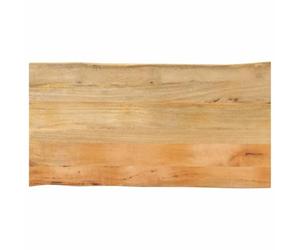 Ziaphsol Dessus de table en bois massif de manguier 100x60x2,5 cm avec bord vivant pour cuisine salle à manger bureau ou extérieur, support robuste et design naturel